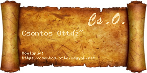 Csontos Ottó névjegykártya